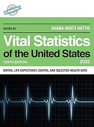Vital Statistics Of The United States 2022 Births Life Expectancy Death And Selected Health Data