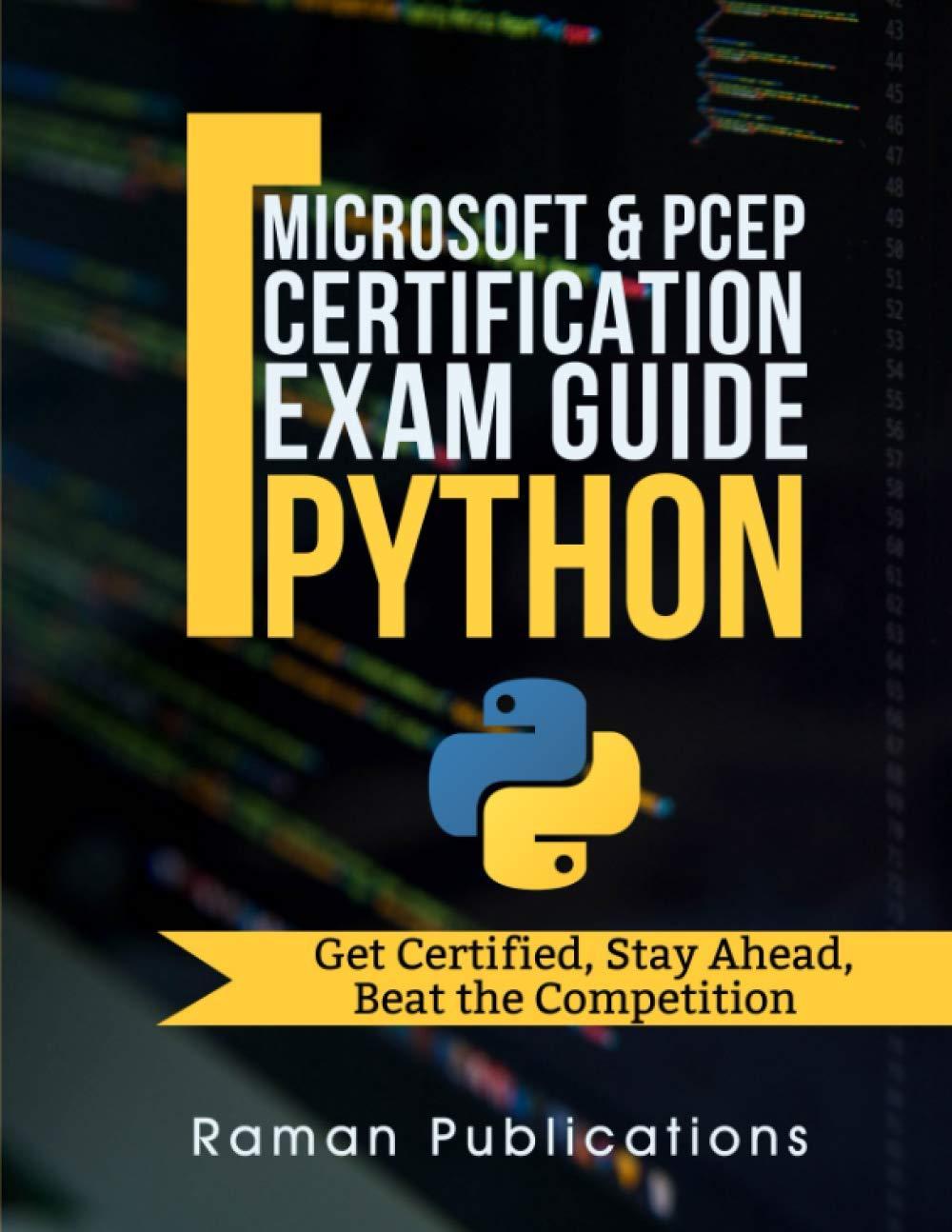microsoft  and pcep certification exam guide  python 1st edition raman publications, r raman, dhyanashri