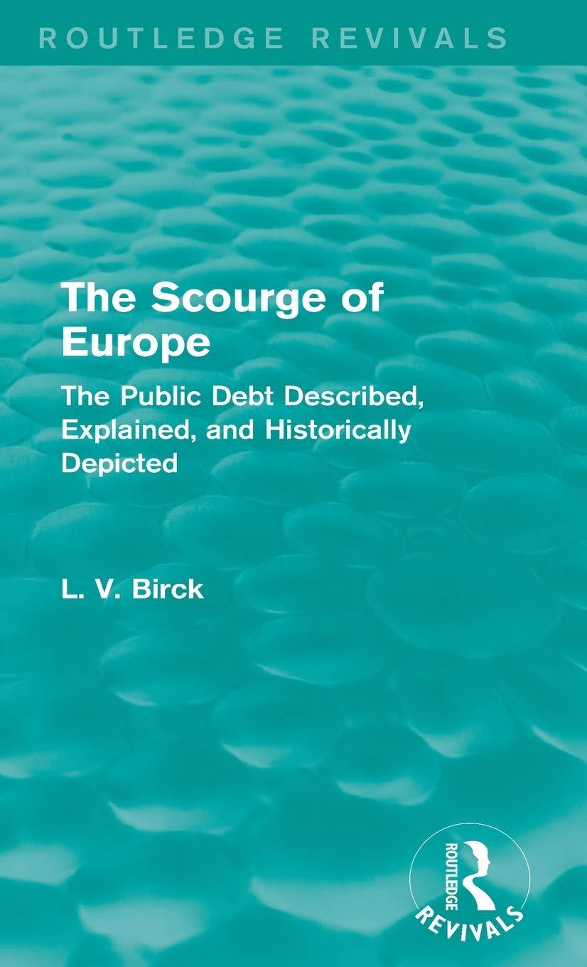 the scourge of europe the public debt described explained and historically depicted 1st edition l. v. birck