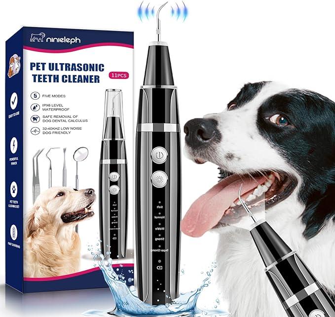 ninieleph teeth cleaner for dogs pet ultrasonic tartar remover  ninieleph b0b8std4hn