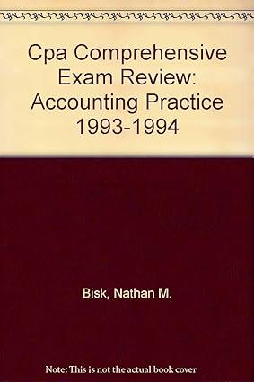 cpa comprehensive exam review accounting practice 1993-1994 1993 edition nathan m. bisk 0881285854,