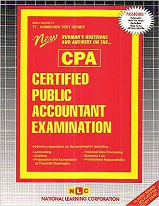 cpa certified public accountant examination 1st edition passbooks 0837350719, 978-0837350714