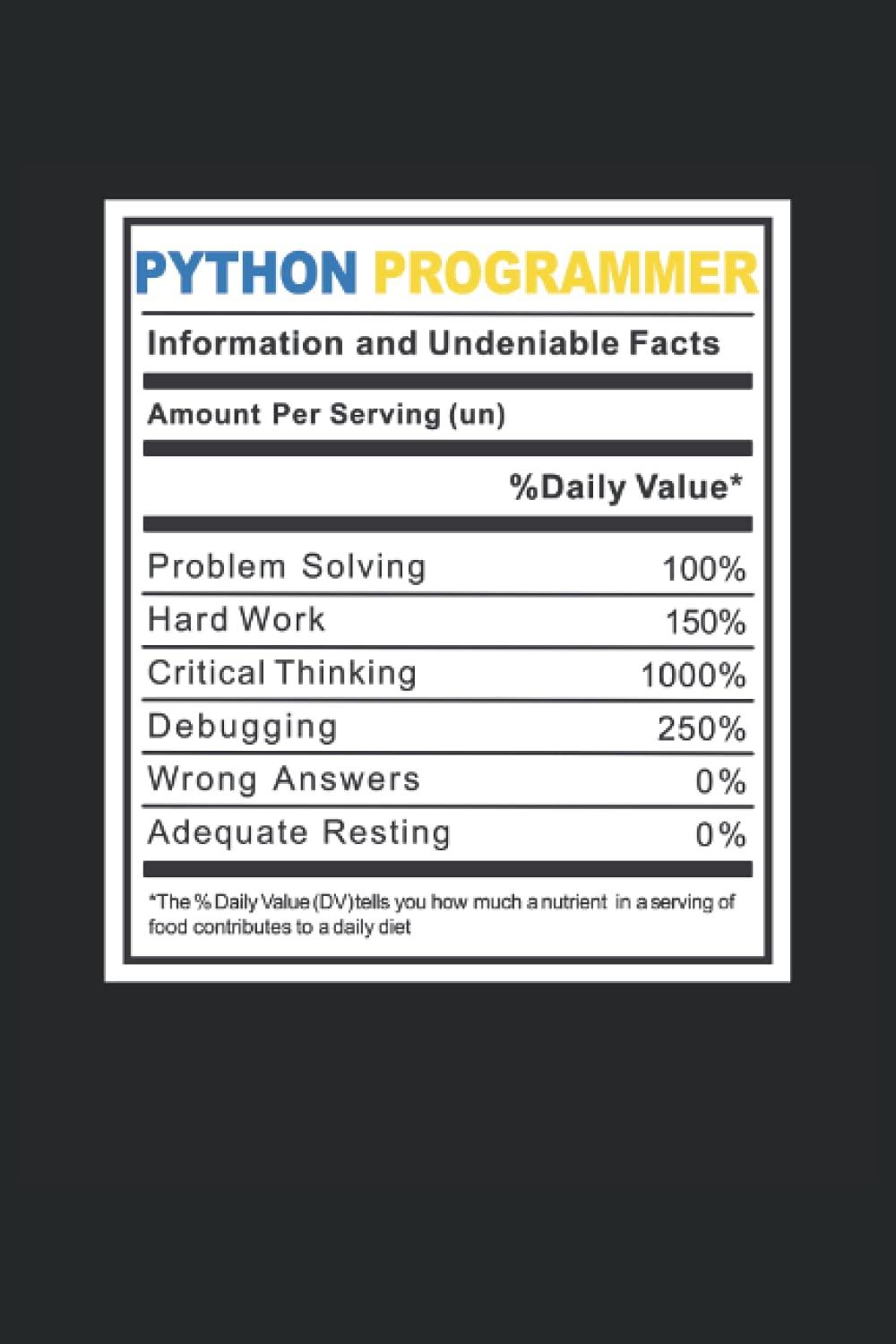 python programmer information and undeniable facts 1st edition programmer love b09gzkpg1y, 979-8482593868