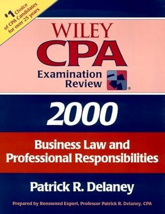 wiley cpa examination review business law and professional responsibilities 2000 2000 edition patrick r.