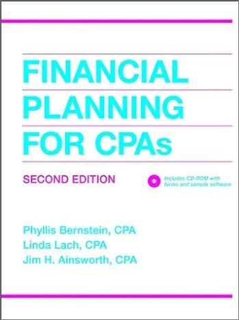 financial planning for cpas 2nd edition phyllis bernstein, linda a. lach, jim h. ainsworth 0471323594,