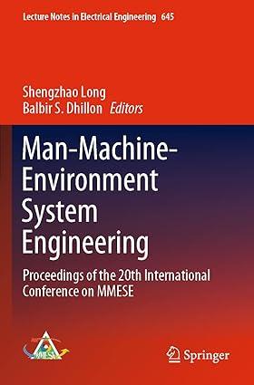 man machine environment system engineering proceedings of the 20th international conference on mmese 1st