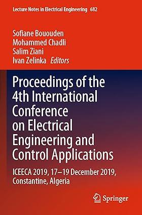 proceedings of the 4th international conference on electrical engineering and control applications 1st