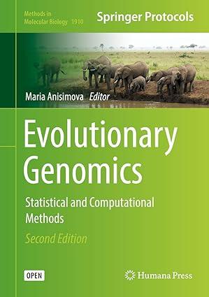evolutionary genomics statistical and computational methods 2nd edition maria anisimova 149399073x,