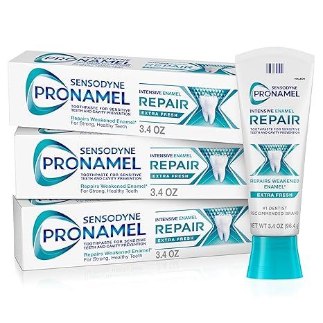 sensodyne pronamel intensive enamel repair toothpaste for sensitive teeth  sensodyne pronamel b07sg3y66y