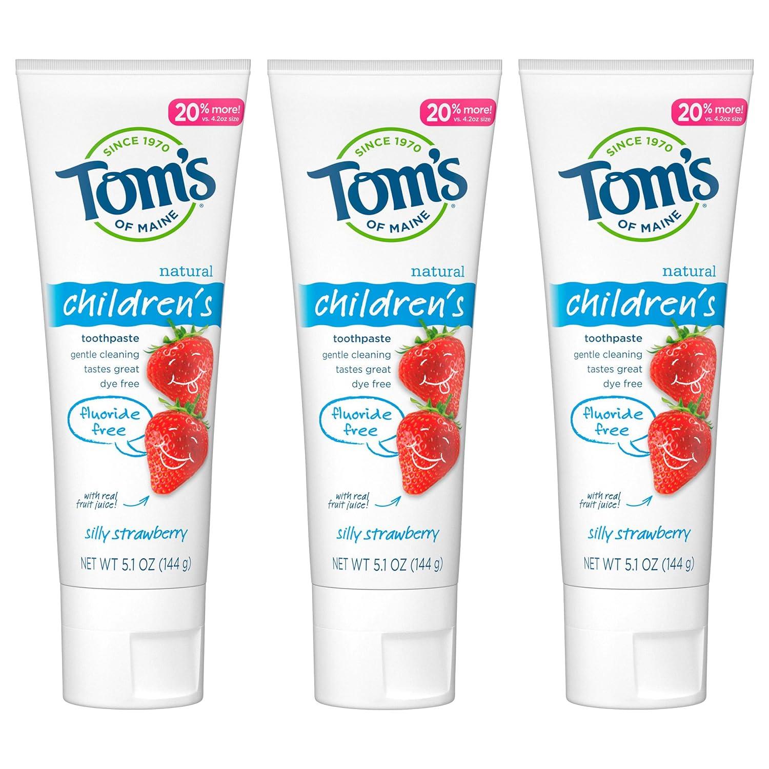toms of maine fluoride free childrens toothpaste dye free  tom's of maine b082vk8tq1