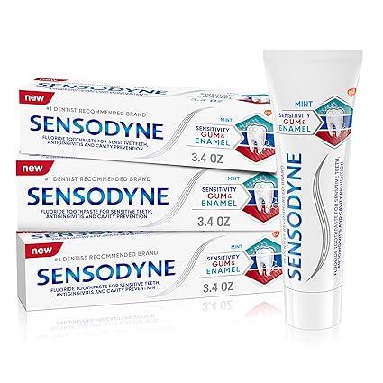sensodyne toothpaste sensitivity gum and enamel triple protection  sensodyne b0bm4h31s1