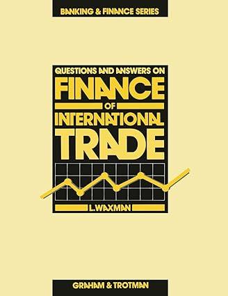 questions and answers on finance of international trade 1st edition l. waxman 0860105865, 978-0860105862