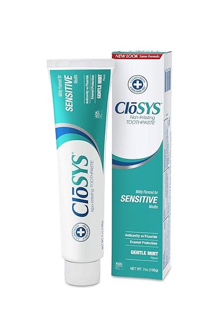 closys fluoride toothpaste 7 ounce gentle mint whitening  closys b0051b5iv4