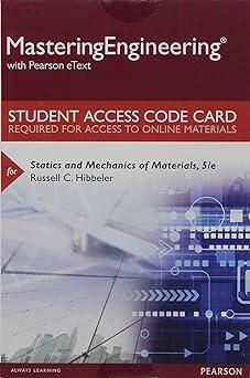 mastering engineering with pearson etext standalone access code card for statics and mechanics of materials