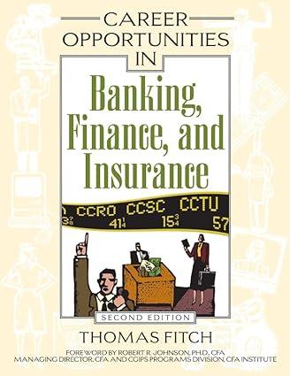 career opportunities in career opportunities in banking finance and insurance 2nd edition thomas p fitch,