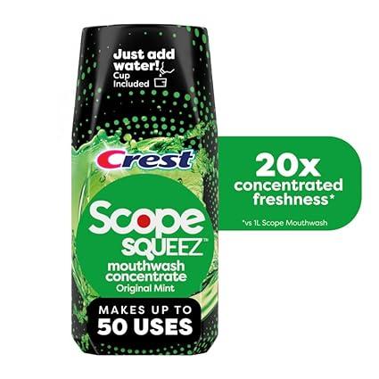 crest scope squeez mouthwash concentrate original mint flavor  crest b0bnsz5jty
