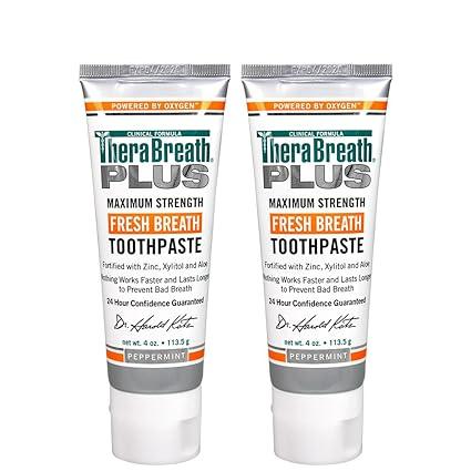 therabreath plus fresh breath 24-hour toothpaste with zinc xylitol and aloe  therabreath b00pfu5gxg