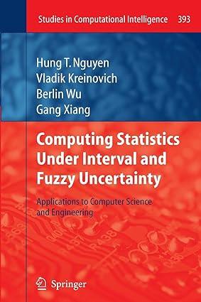 computing statistics under interval and fuzzy uncertainty applications to computer science and engineering