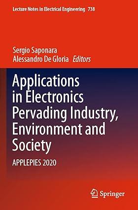 applications in electronics pervading industry environment and society applepies 2020 1st edition sergio