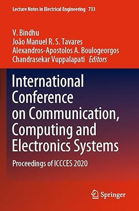 international conference on communication computing and electronics systems proceedings of iccces 2020 1st