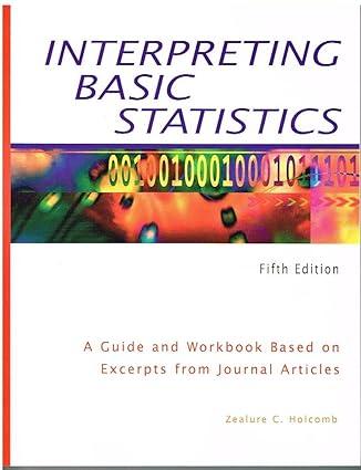 interpreting basic statistics a guide and workbook based on excerpts from journal articles 5th edition