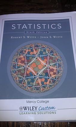 statistics 9th edition robert s. witte, john s. witte 0470392223, 978-0470392225