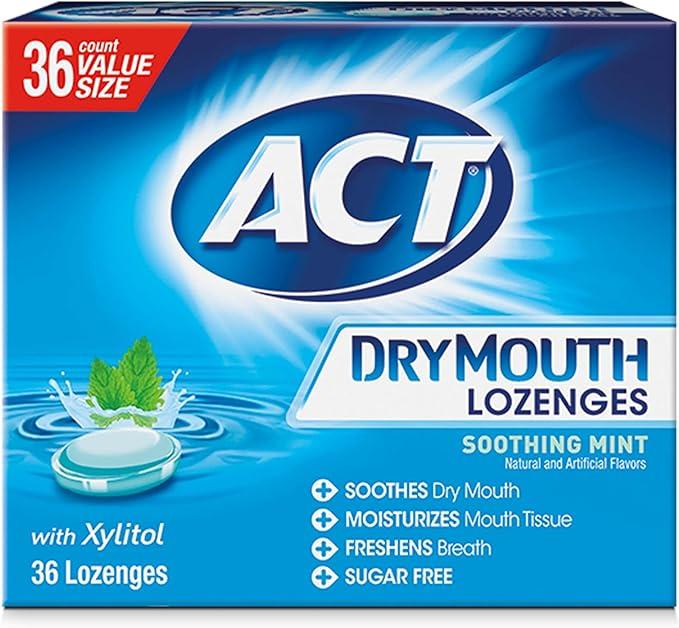 act dry mouth lozenges with xylitol bad breath treatment  act b011jd6mnu