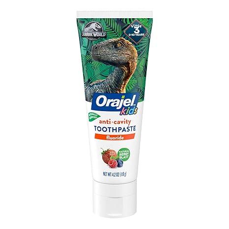 orajel kids jurassic world anti-cavity fluoride toothpaste  orajel b07t9chv4s