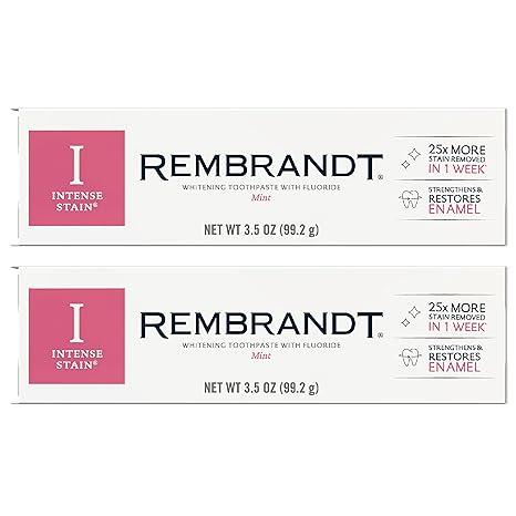 rembrandt intense stain whitening toothpaste with fluoride  rembrandt b071cdw6dh