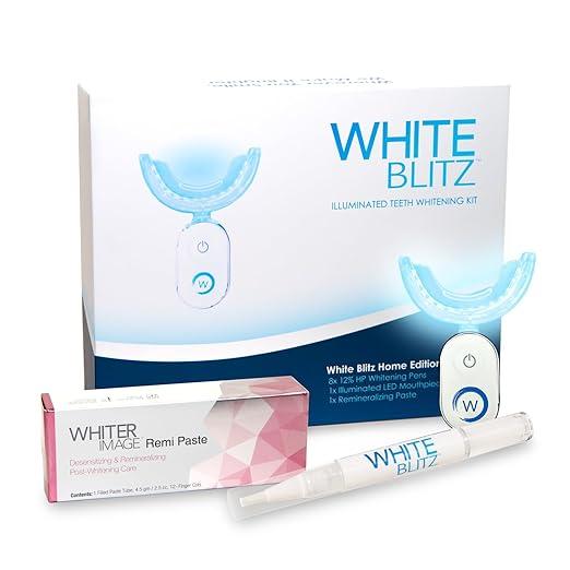 white blitz illuminating teeth whitening kit for sensitive teeth with led light  white blitz b0cfyvcdl4