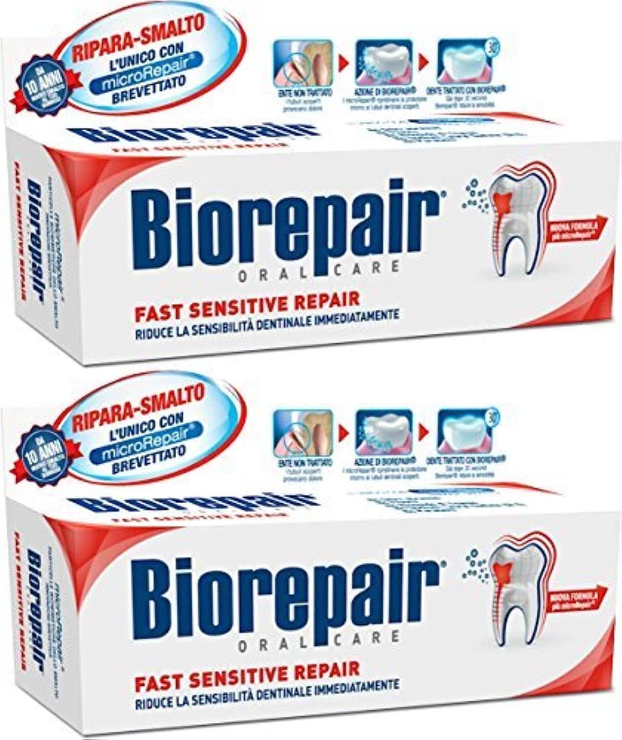 biorepair fast sensitive repair toothpaste with micro repair  biorepair b01muedk6o
