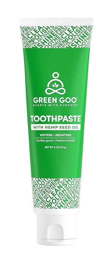 green goo toothpaste with hemp seed oil  green goo b08pxq4lc9