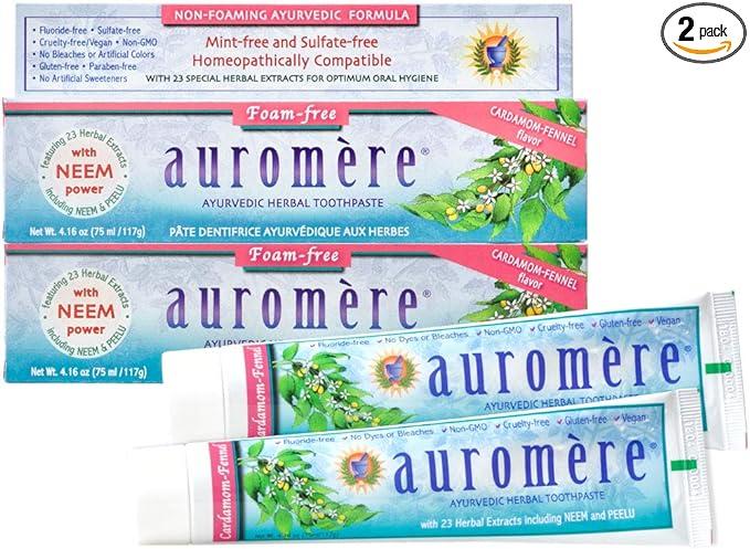 auromere ayurvedic herbal toothpaste  auromere b01lr83m26