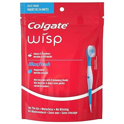 colgate max fresh wisp disposable mini travel toothbrushes  colgate b071dpcbqg