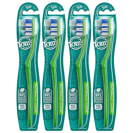toms of maine naturally clean toothbrush pack of 4  toms b07p7l25pd