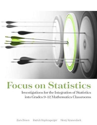 focus on statistics investigations for the integration of statistics into grades 9-12 mathematics classrooms