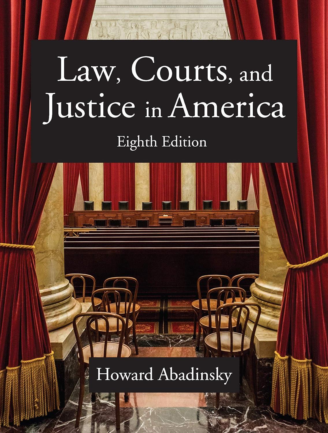 Law Courts And Justice In America