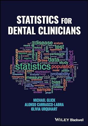 statistics for dental clinicians 1st edition michael glick, alonso carrasco-labra, olivia urquhart