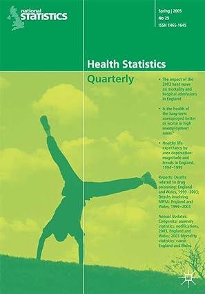 health statistics quarterly 1st edition na na 1403991022, 978-1403991027
