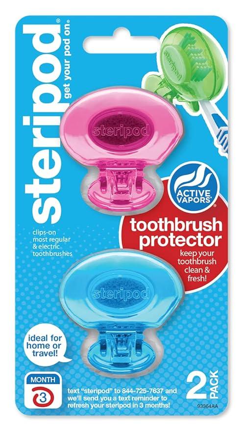 steripod clip-on toothbrush protector  steripod b0873wspq5