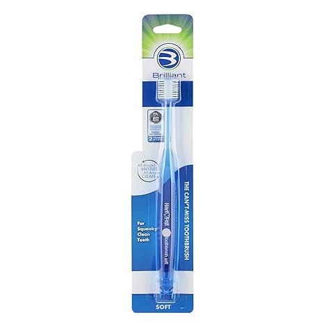 brilliant soft bristle toothbrush for adults  brilliant soft b00qnwp8s8