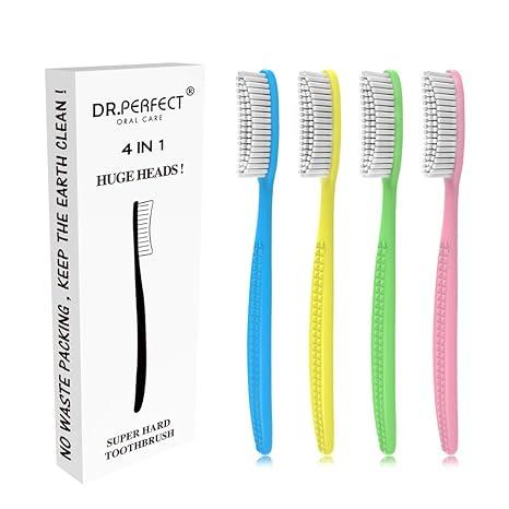 dr perfect extra hard free large long head and firm toothbrush  dr perfect