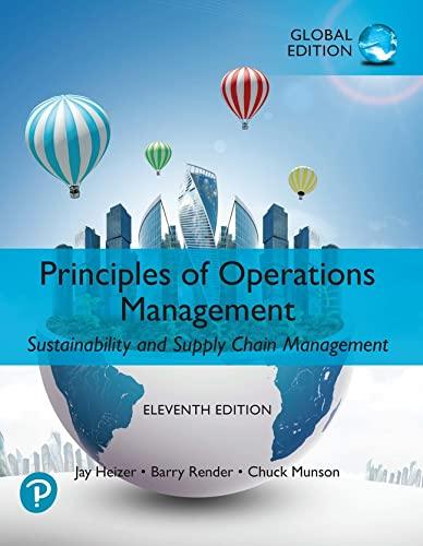 principles of operations management sustainability and supply chain management 11th global  edition jay