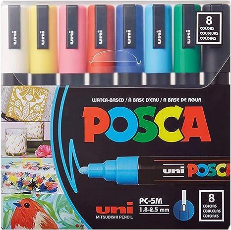 uni posca 5m medium markers with reversible tips for art supplies  uni posca b07z86php8