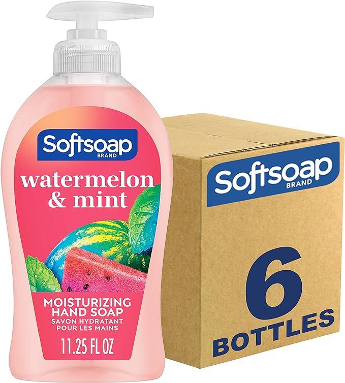 Softsoap Moisturizing Liquid Hand Soap Pump Watermelon And Mint 6 Pack