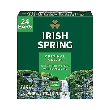 irish spring bar soap for men 24 bars  irish spring b07fy17l3n