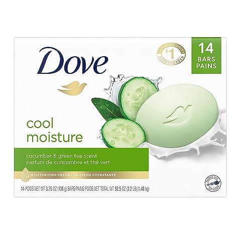 dove skin care beauty bar for softer skin cucumber and green tea  dove b08lm864r5