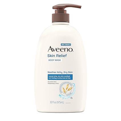 aveeno skin relief fragrance-free body wash with oat to soothe dry itchy skin  aveeno b075x2kl5c
