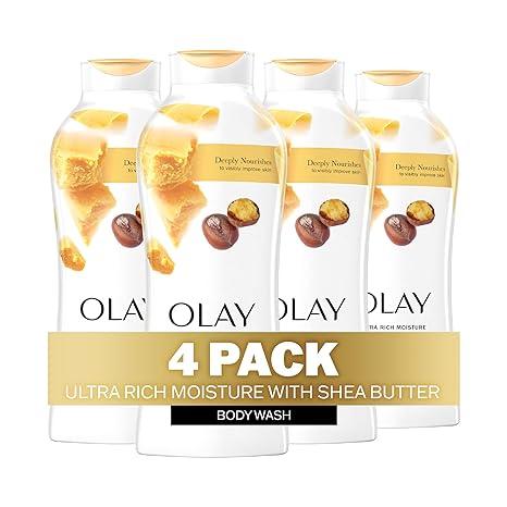olay ultra rich moisture body wash with shea butter pack of 4  olay b0bhh1lbx2