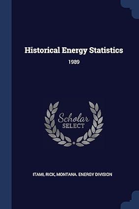 historical energy statistics 1989 1st edition rick itami, montana. energy division 137698315x, 978-1376983159